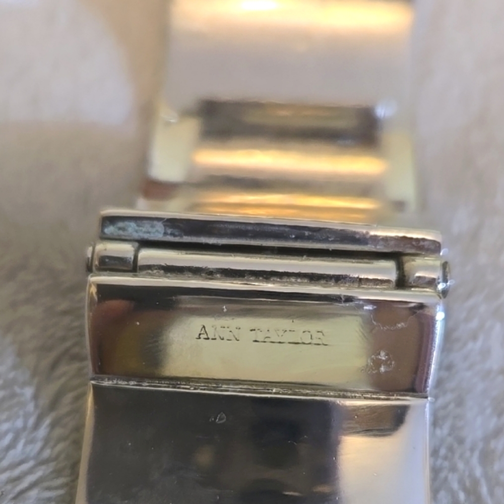 #165 ANN TAYLOR Leopard Print Silver-Tone Women's Bracelet - Picture 5 of 5
